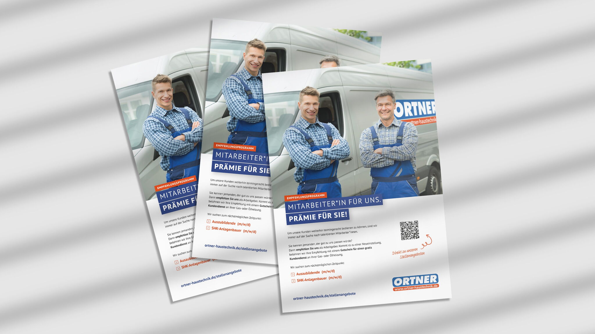 Flyer-Gestaltung für Ortner Haustechnik