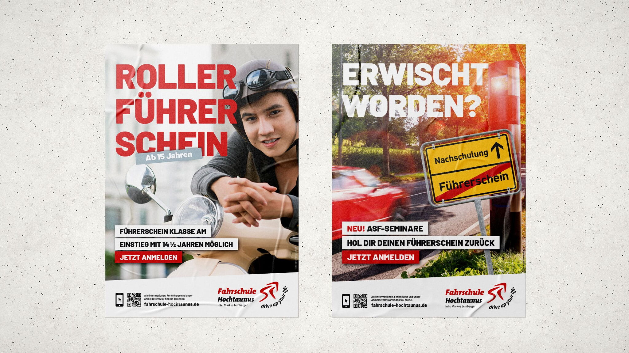 Plakate für die Fahrschule Hochtaunus