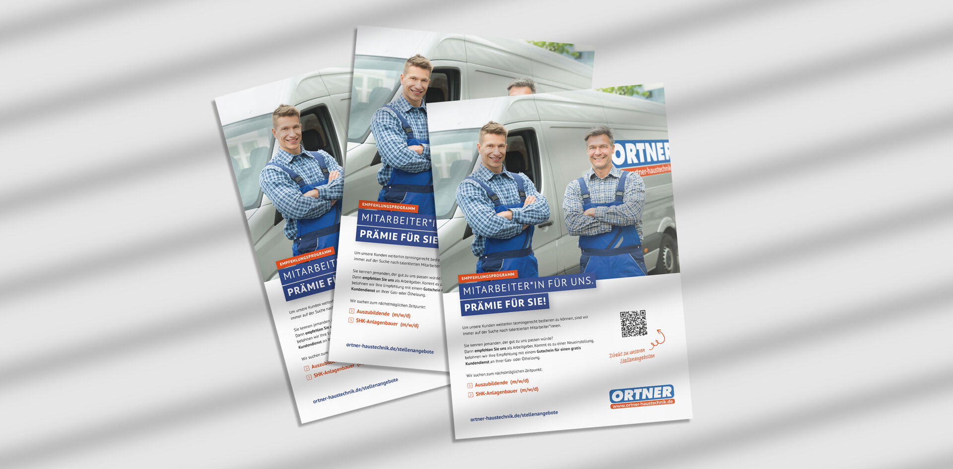 Flyer-Gestaltung für Ortner Haustechnik
